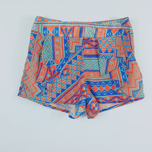 Pink stitch Juniors Geometric high waisted shorts